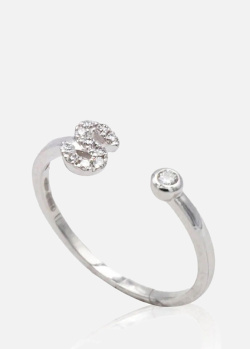 Золотое кольцо с бриллиантами Crivelli Light буква S, фото
