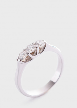 Кольцо-дорожка из белого родированного золота в бриллиантах 0,64ct, фото
