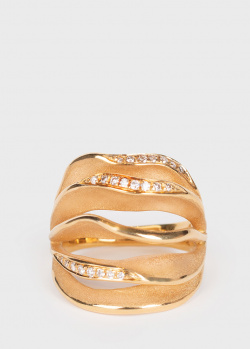 Широкое кольцо Annamaria Cammilli с россыпью бриллиантов, фото