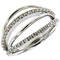 Широкое кольцо Mirco Visconti с бриллиантами, фото