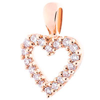 Кулон-сердце с бриллиантами, фото