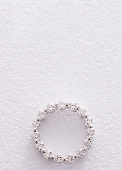 Кулон круглой формы из белого золота с бриллиантами, фото