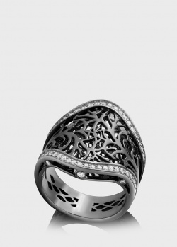 Широкое кольцо из черного золота Art Vivace Jewelry Дерево жизни, фото