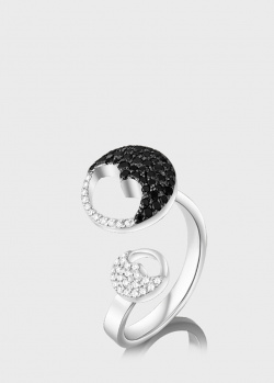 Кольцо Art Vivace Jewelry День и Ночь с белыми и черными бриллиантами, фото
