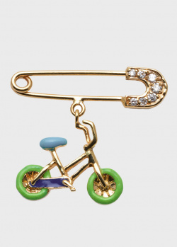 Брошь Roberto Bravo Totiti с бриллиантами и велосипедом, фото
