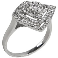 Золотое кольцо с россыпью бриллиантов, фото