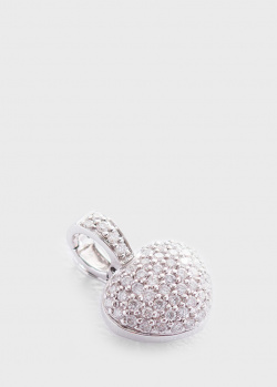 Золотой кулон-сердце с бриллиантами 0.43ct, фото