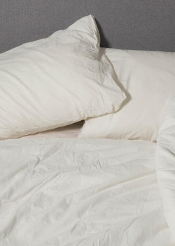 Комплект постельного белья Home me Млечный путь белого цвета (2-спальный евро extra size), фото