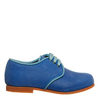 Яркие синие туфли Dolce & Gabbana на шнуровке, фото
