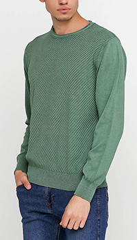 Джемпер Cashmere Company из хлопка зеленого цвета, фото