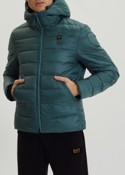 Куртка-пуховик Blauer бирюзового цвета, фото