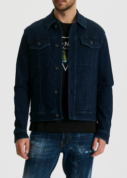 Джинсовая куртка Bikkembergs темно-синего цвета, фото