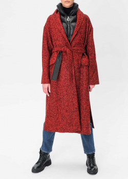 Красное пальто Ermanno Ermanno Scervino Firenze с шевронным узором, фото