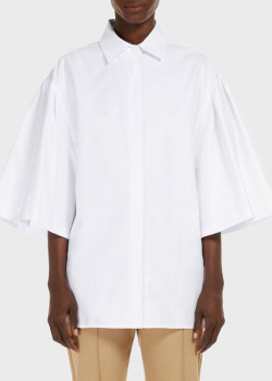 Белая рубашка Max Mara с пышными рукавами, фото