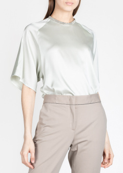 Шелковая блузка Fabiana Filippi с широкими рукавами, фото