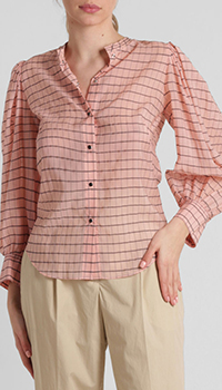 Розовая блузка Dorothee Schumacher в клетку, фото
