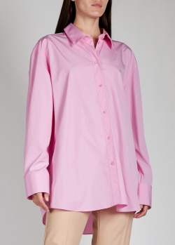 Розовая рубашка Nina Ricci с фирменной вышивкой, фото