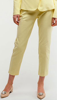 Желтые брюки Pinko со стрелками, фото