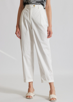 Белые брюки Luisa Cerano с высокой талией, фото