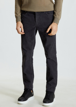 Вельветовые брюки Trussardi серого цвета, фото