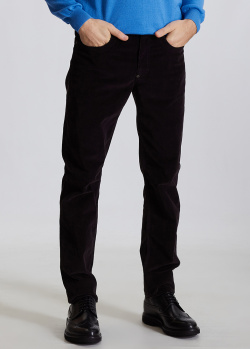 Вельветовые брюки Bikkembergs черного цвета, фото