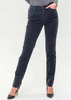 Вельветовые брюки Emporio Armani синего цвета, фото