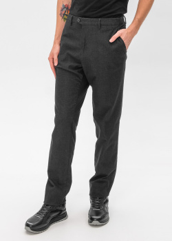 Мужские брюки Trussardi темно-серого цвета, фото