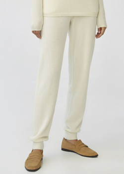 Кашемировые брюки GD Cashmere белого цвета, фото