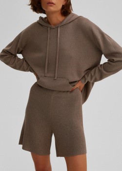 Трикотажные шорты GD Cashmere коричневого цвета, фото