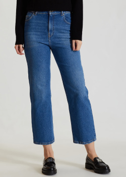 Укороченные джинсы Pinko синего цвета, фото