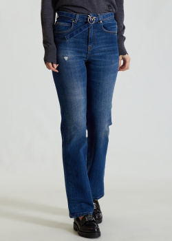 Синие джинсы Pinko с потертостями, фото