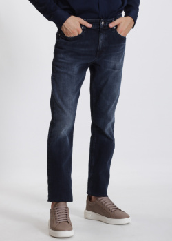Зауженные джинсы Calvin Klein Slim Fit темно-синего цвета, фото