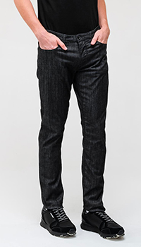 Зауженные джинсы Emporio Armani черного цвета, фото