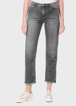 Укороченные джинсы Emporio Armani серого цвета, фото