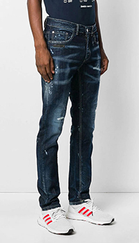 Прямые джинсы Frankie Morello синего цвета, фото