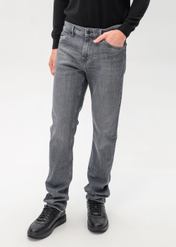 Прямые джинсы Hugo Boss серого цвета, фото