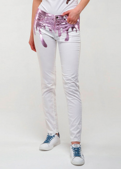 Белые джинсы Love Moschino прямого кроя, фото