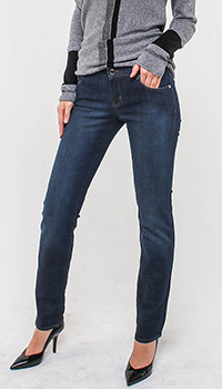 Синие джинсы Love Moschino с вышивкой сзади, фото
