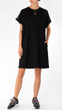Черное платье Karl Lagerfeld с логотипом, фото