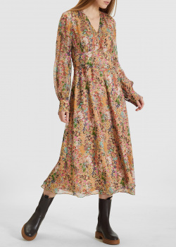 Шелковое платье-миди Max Mara Studio Gazza с цветочным принтом, фото