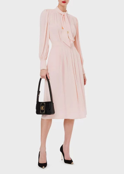 Розовое платье Elisabetta Franchi длины миди, фото