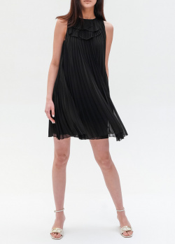 Плиссированное платье Emporio Armani черного цвета, фото