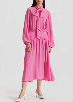 Розовое платье N21 с длинным рукавом, фото