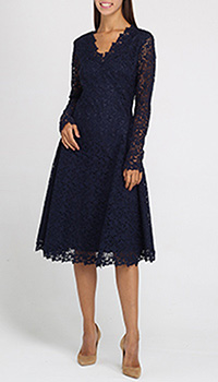 Платье из кружева Ermanno Ermanno Scervino синего цвета, фото