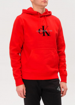 Худи с логотипом Calvin Klein красного цвета, фото