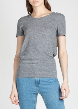 Однотонная футболка Isabel Marant серого цвета, фото