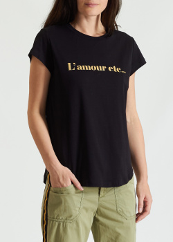 Черная футболка Zadig & Voltaire Woop L'amour etc, фото
