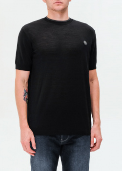 Черная футболка Philipp Plein из шерсти мериноса, фото