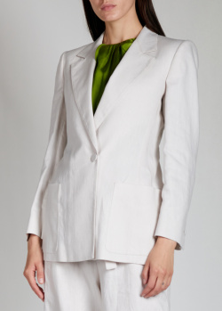 Льняной пиджак Agnona с накладными карманами, фото