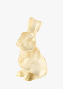 Кристальный кролик Lalique Toulouse 12,6см золотистого цвета, фото